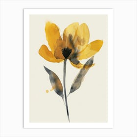 Yellow Poppy 1 Art Print