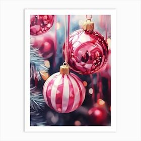 Christmas Ornaments 6 Art Print