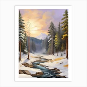 Winter Landscape Painting 19 Art Print