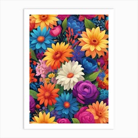 Floral Wallpaper Art Print