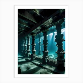 Underwater Pillars-Reimagined Art Print