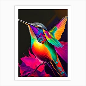Fiery Throated Hummingbird Andy Warhol Inspired 1 Art Print