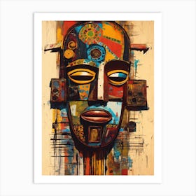 African tribal mask art print 1 Art Print