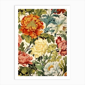 Floral Wallpaper 390 Art Print