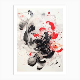 Japanese Calligraphy Illustration 5 Art Print