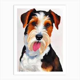 Wire Fox Terrier 3 Watercolour Dog Art Print