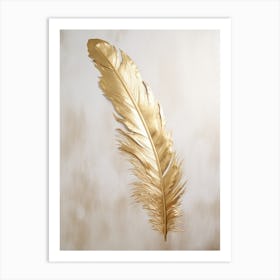 Gold Feather Wall Art 1 Art Print