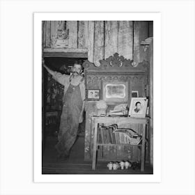 W E Smith, Farmer Near Morganza, Louisiana, In His Home By Russell Lee Art Print