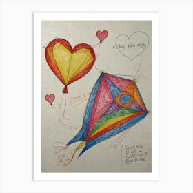 Kites 1 Art Print