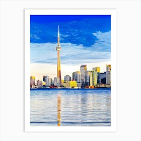 Toronto Skyline And Lake Ontario At Twilight Art Print