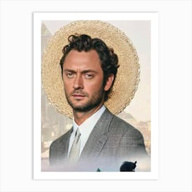 Jude Law Retro Collage Movies Art Print