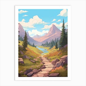 Chilkoot Trail Canada 3 Hike Illustration Art Print