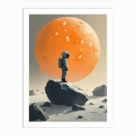 Bitcoin Moon 2 Art Print