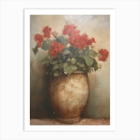 Red Geraniums Art Print