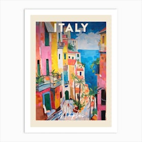 Naples Italy 1 Fauvist Painting Travel Poster Art Print