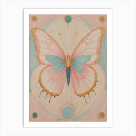 Pink Pastel Butterfly Art Print