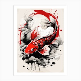 Japanese Vintage Koi Fish Art Print