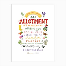 You Can Call It An Allotment Art Print