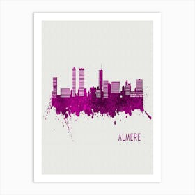 Almere Netherlands City Purple Art Print