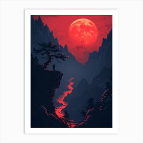 Red Moon In The Sky 5 Art Print