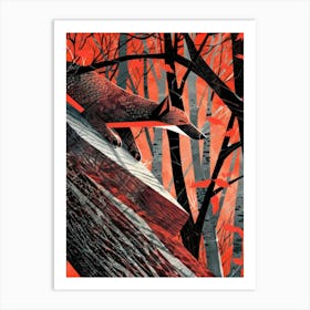 Fox In The Woods 4 Art Print