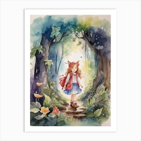 Little Fox In The Woods Art Print