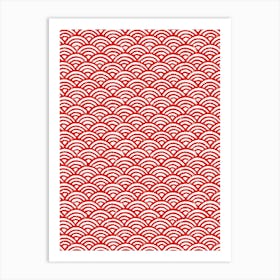 Red Semicircle Art Print