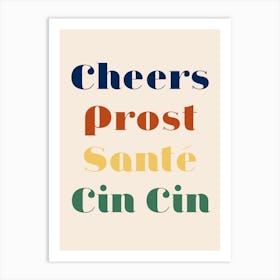 Cheers Retro Art Print