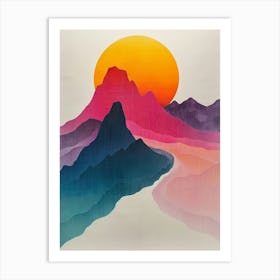 Sunrise Over The Mountains 9 Art Print