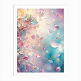 Hydrangea Flowers Background Art Print