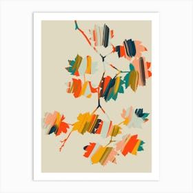 Colorful Hanging Maple Leaves Art Print