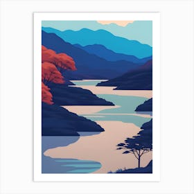 Sunset In The Mountains 4 Art Print