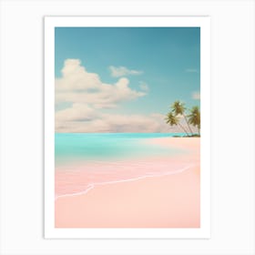 Icacos Beach Puerto Rico Turquoise And Pink Tones 1 Art Print