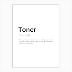 Toner Definition Meaning Art Print