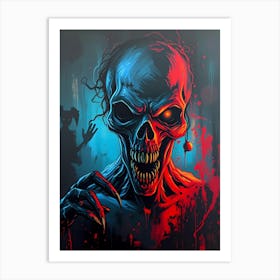 Zombie Painting Poster