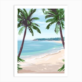 Palm Trees On The Beach 21 Art Print