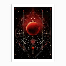 Celestial Abstract Geometric Illustration 6 Art Print