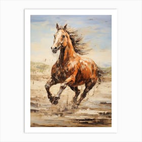 A Horse Painting In The Style Of Palette Knife Painting 4 Art Print