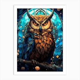 Owl In The Forest 3 Art Print