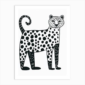 B&W Leopard Art Print