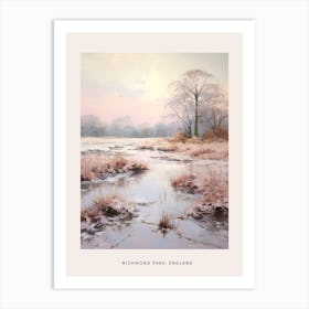 Dreamy Winter Painting Poster Richmond Park England 3 Art Print