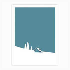 House In The Snow 1 Art Print