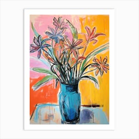 Flower Painting Fauvist Style Kangaroo Paw 2 Art Print