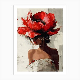 Woman In A Red Hat Art Print