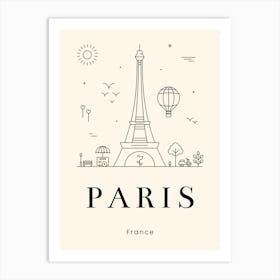 Paris France 3 Art Print