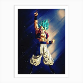 Light Of Heroes ― Gogeta Super Saiyan Blue Art Print