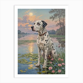 Dalmatian At Sunset Art Print