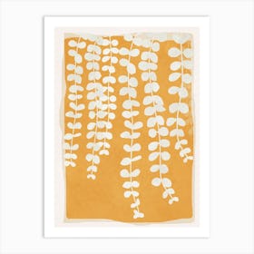 Minimal Abstract Leaves 1 Art Print