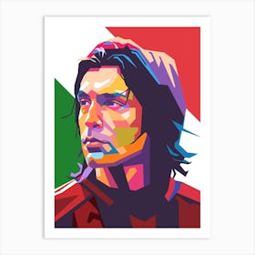 Andrea Pirlo wpap art style Art Print