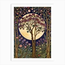 William Morris Moonlight In The Woods 42 Art Print